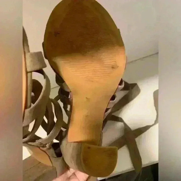 Torrid Suede Wrap Tie Up Heels/Shoes Taupe Womens Sz 9 - Picture 6 of 15